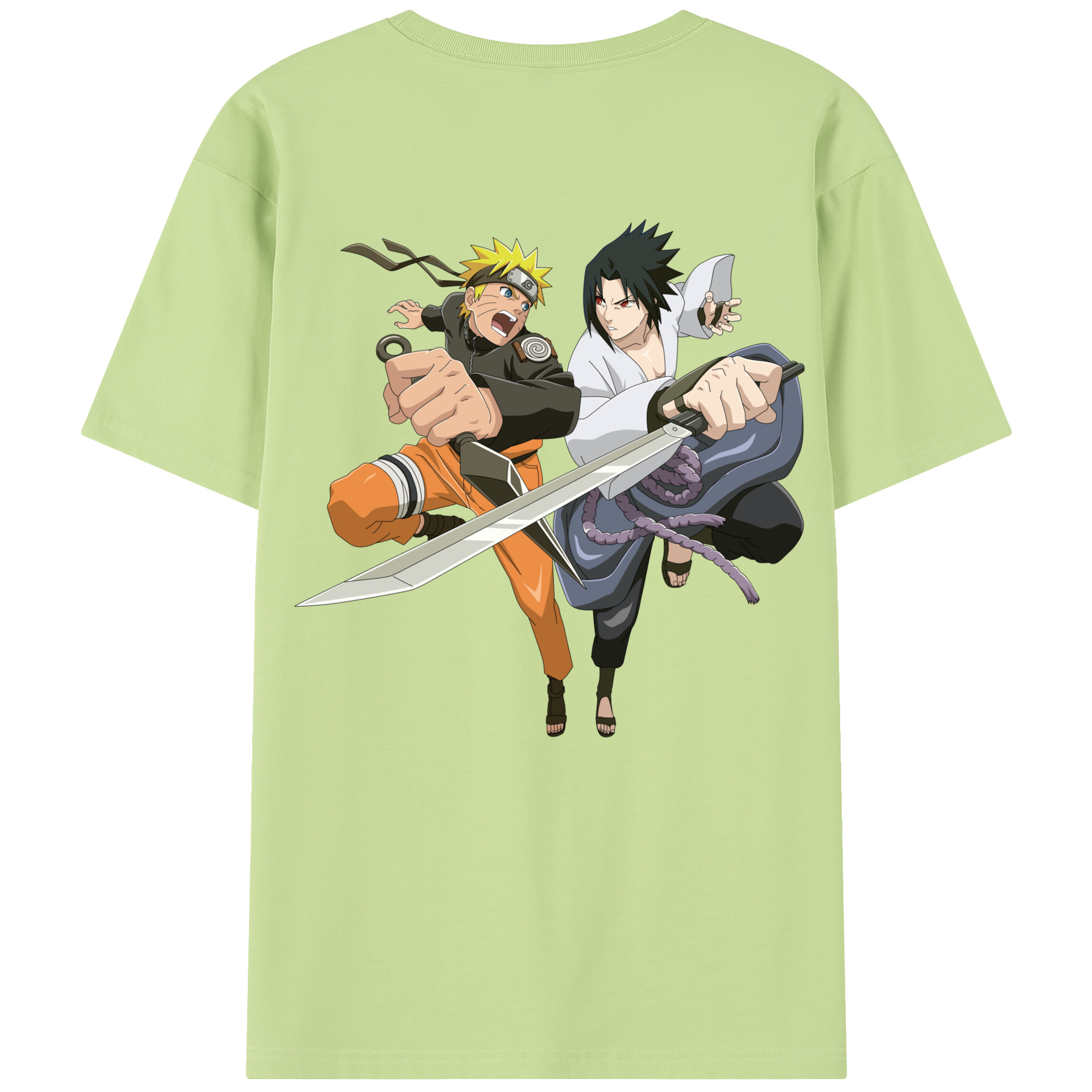 （画像用） NARUTO -ナルト- うずまき ナルト Uzumaki Naruto 綿100％半袖Tシャツ（背面プリント）